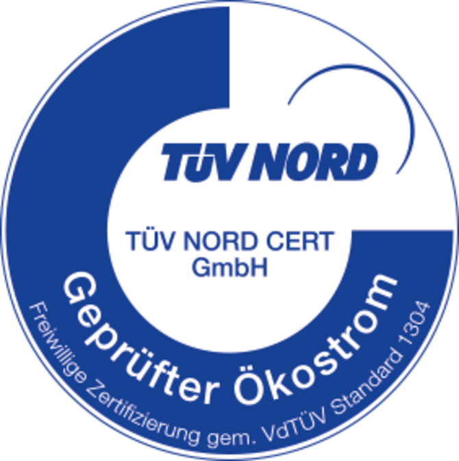 Ökostromsiegel vom Tüv Nord