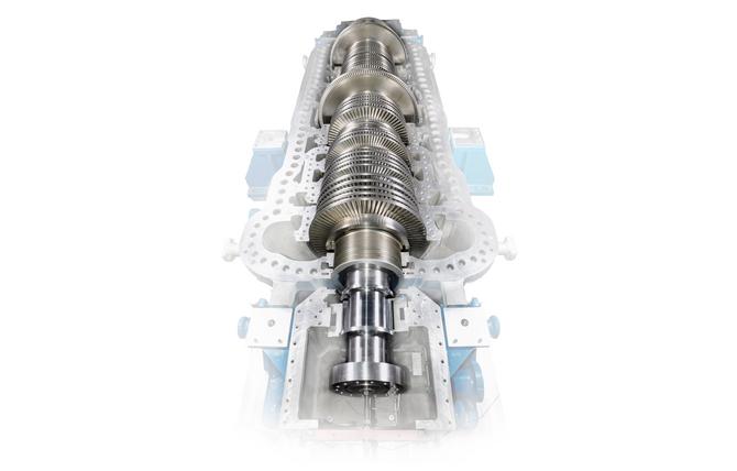 Schematische Abbildung einer offenen Turbine. 