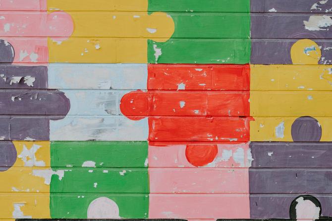 Bunte Puzzleteile