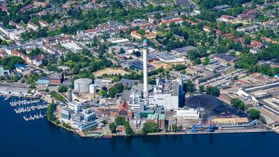 Luftaufnahme von Stadtwerke Flensburg nach Inbetriebnahme von Kessel 13