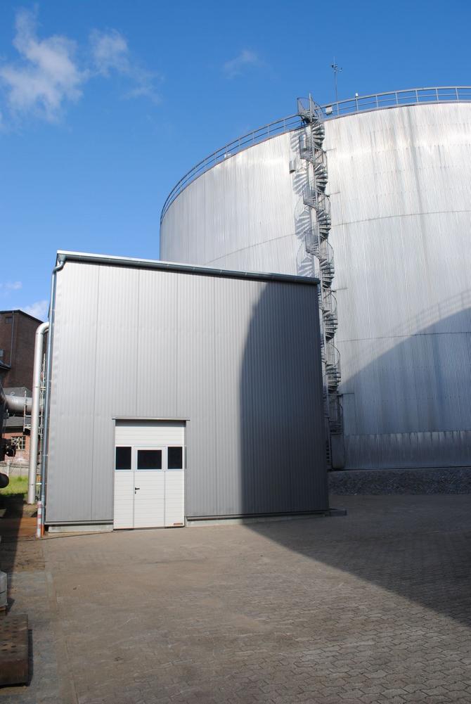 Gebäude Foto auf dem Gelände der Stadtwerke Flensburg.